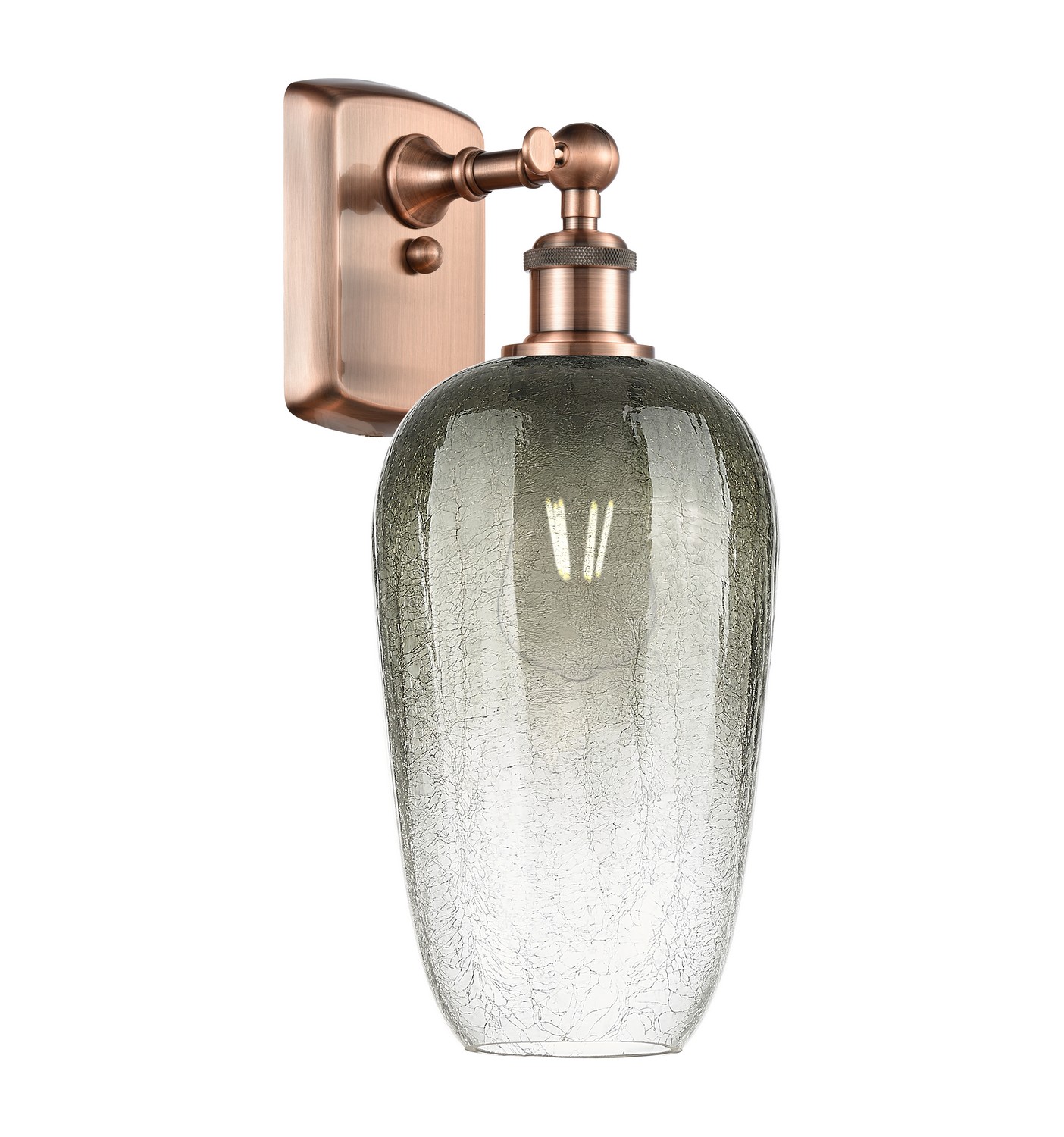 One Light Wall Sconce by Innovations - Ballston Collection, Antique Copper Finish - 516-1W-AC-G484-7SL