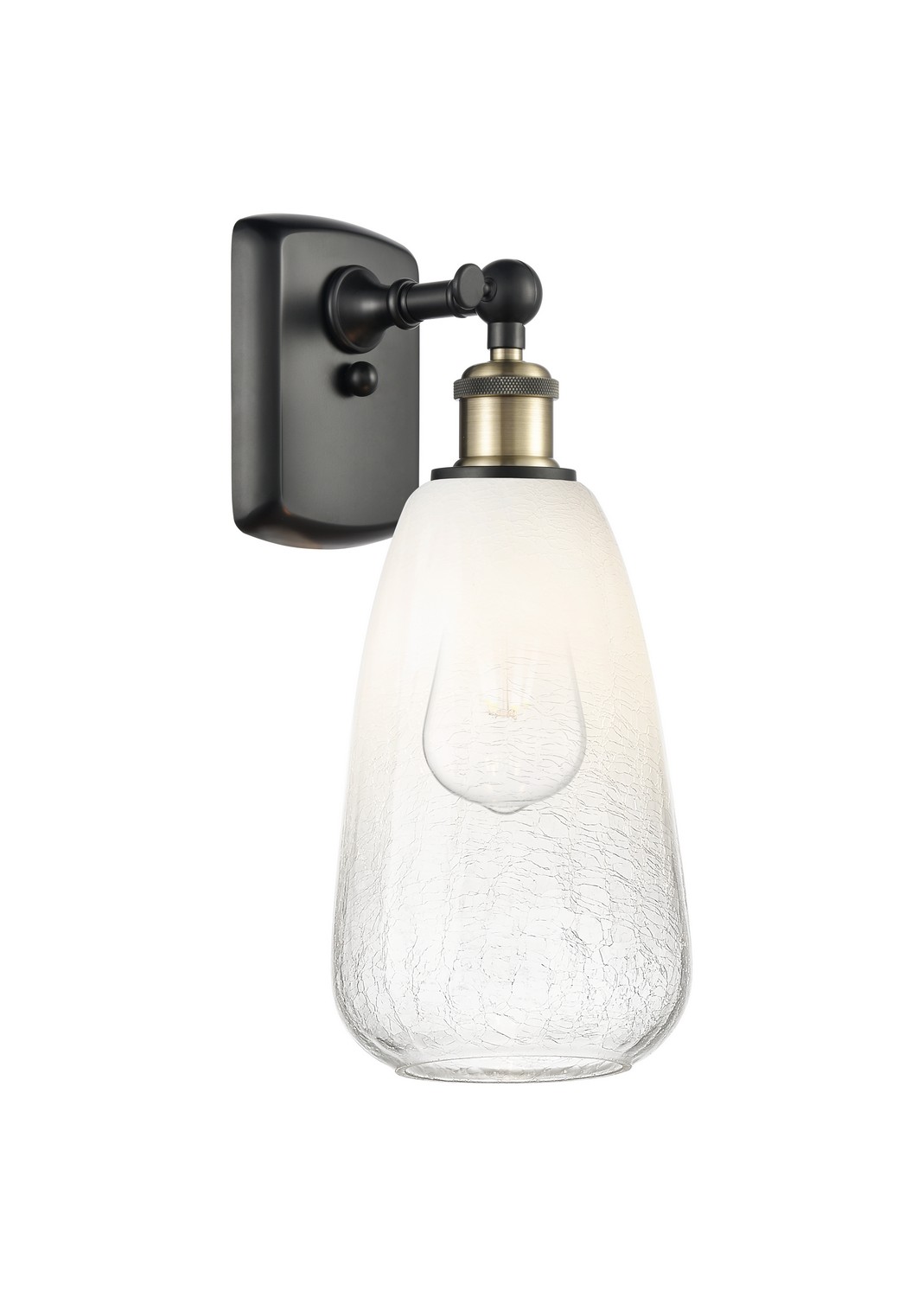One Light Wall Sconce by Innovations - Ballston Collection, Black Antique Brass Finish - 516-1W-BAB-G480-6OP