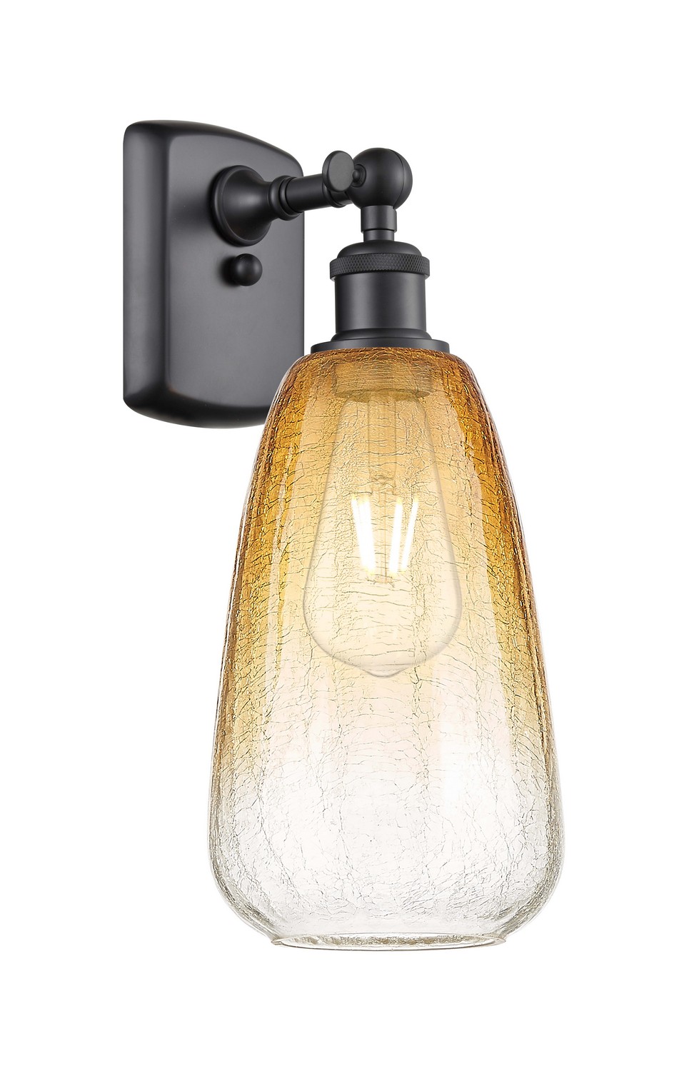 One Light Wall Sconce by Innovations - Ballston Collection, Matte Black Finish - 516-1W-BK-G480-6AM