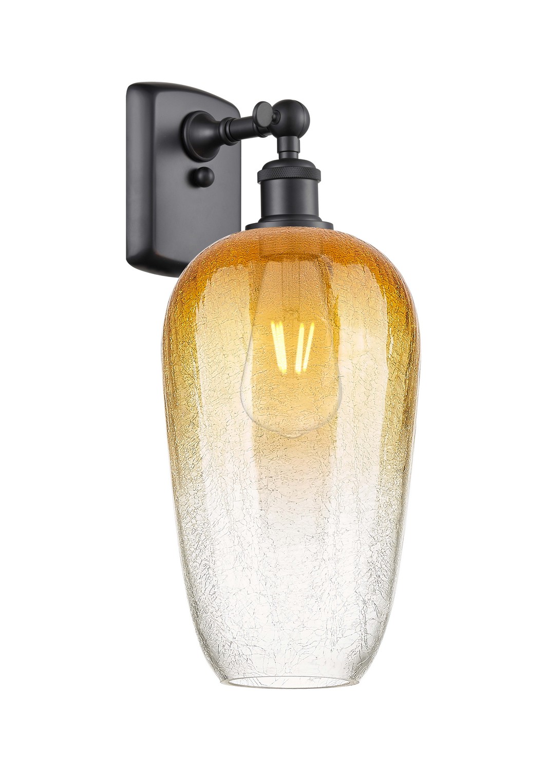 One Light Wall Sconce by Innovations - Ballston Collection, Matte Black Finish - 516-1W-BK-G484-7AM
