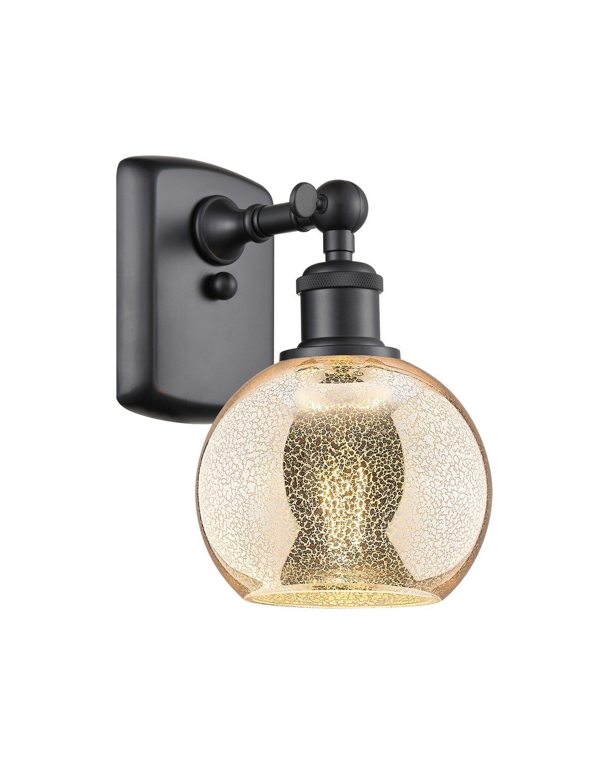 One Light Wall Sconce by Innovations - Ballston Collection, Matte Black Finish - 516-1W-BK-G484-7OP