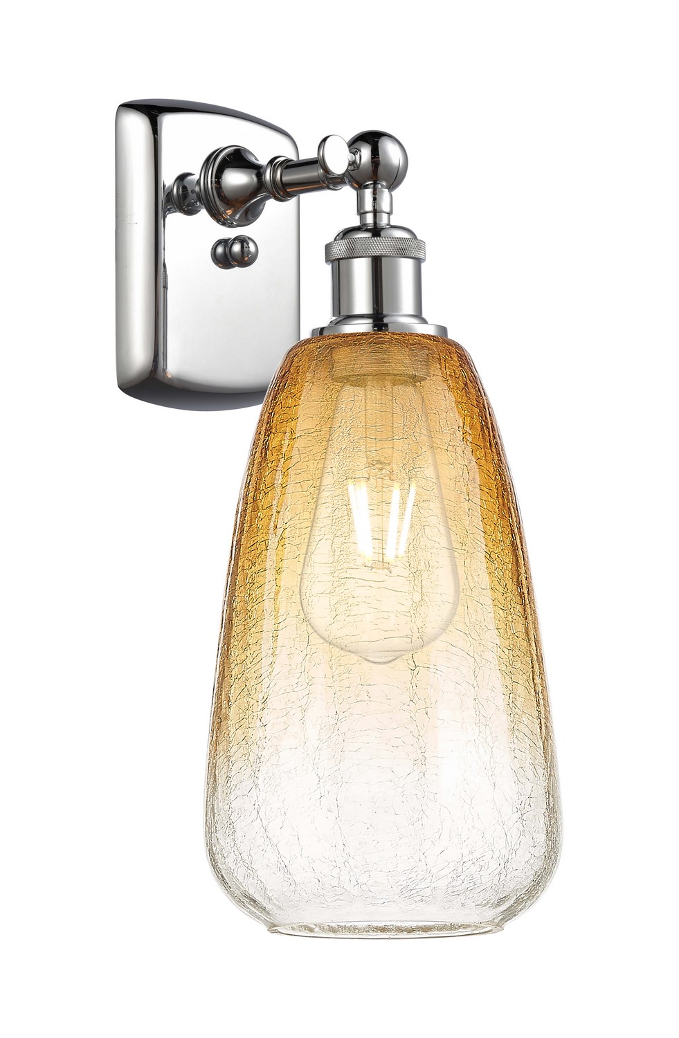 One Light Wall Sconce by Innovations - Ballston Collection, Polished Chrome Finish - 516-1W-PC-G480-6AM