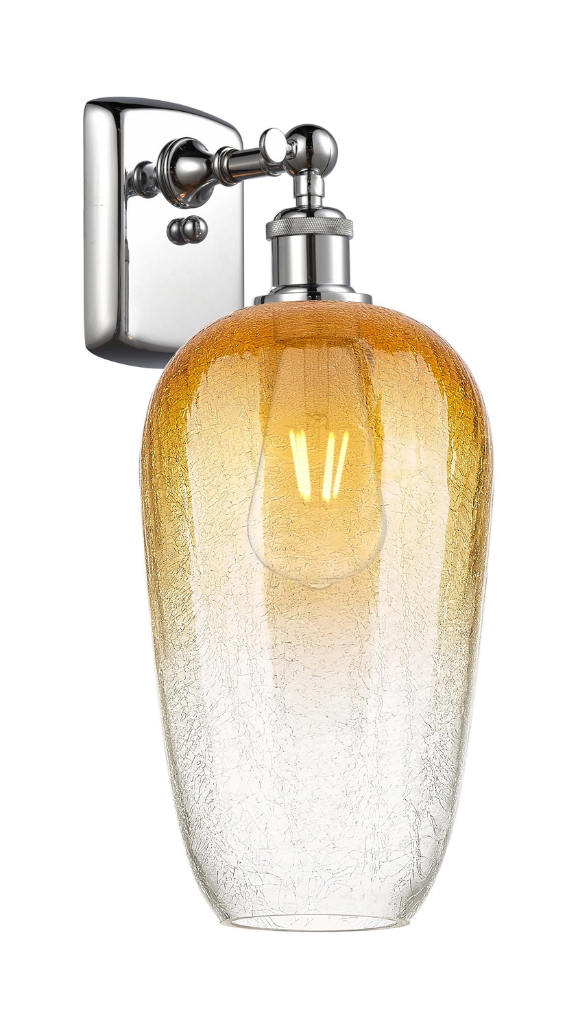 One Light Wall Sconce by Innovations - Ballston Collection, Polished Chrome Finish - 516-1W-PC-G484-7AM