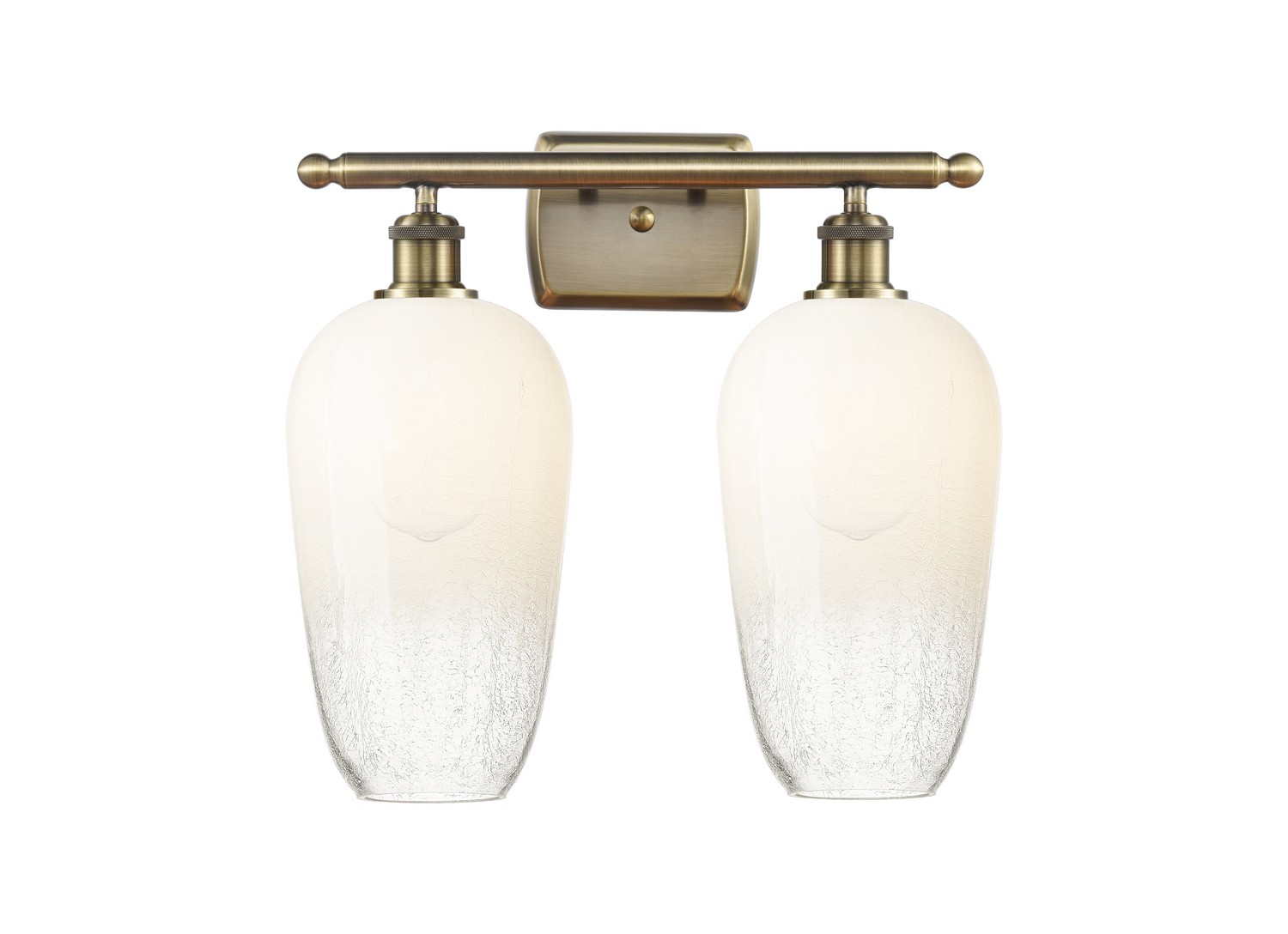 Two Light Bath Vanity by Innovations - Ballston Collection, Antique Brass Finish - 516-2W-AB-G484-7OP