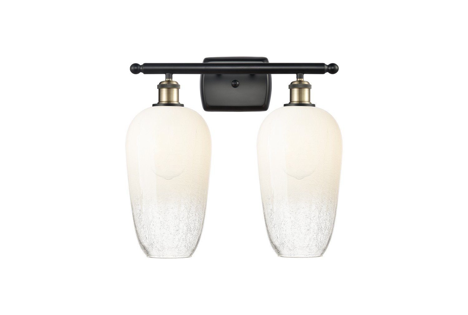 Two Light Bath Vanity by Innovations - Ballston Collection, Black Antique Brass Finish - 516-2W-BAB-G484-7OP