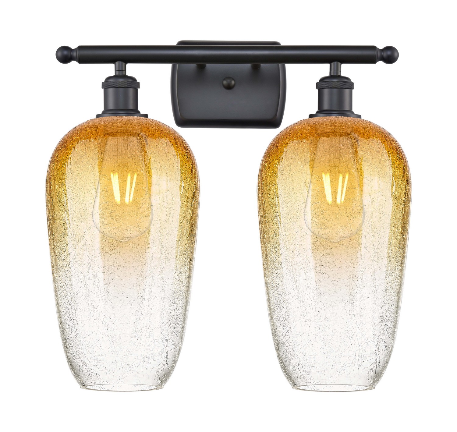 Two Light Bath Vanity by Innovations - Ballston Collection, Matte Black Finish - 516-2W-BK-G484-7AM