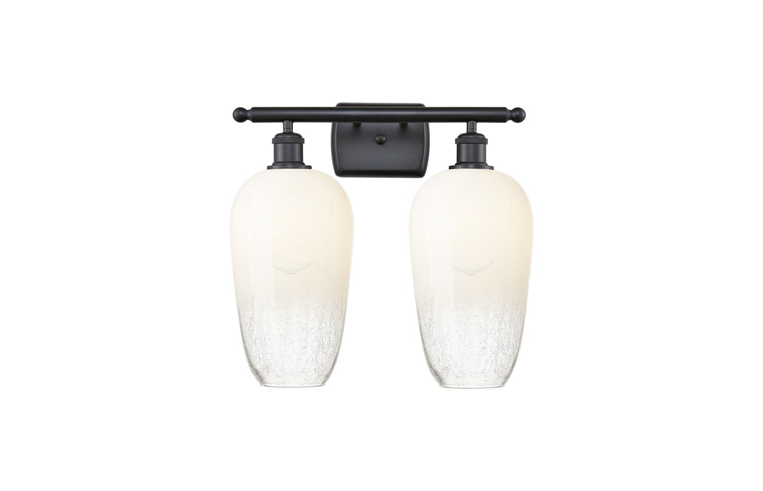 Two Light Bath Vanity by Innovations - Ballston Collection, Matte Black Finish - 516-2W-BK-G484-7OP