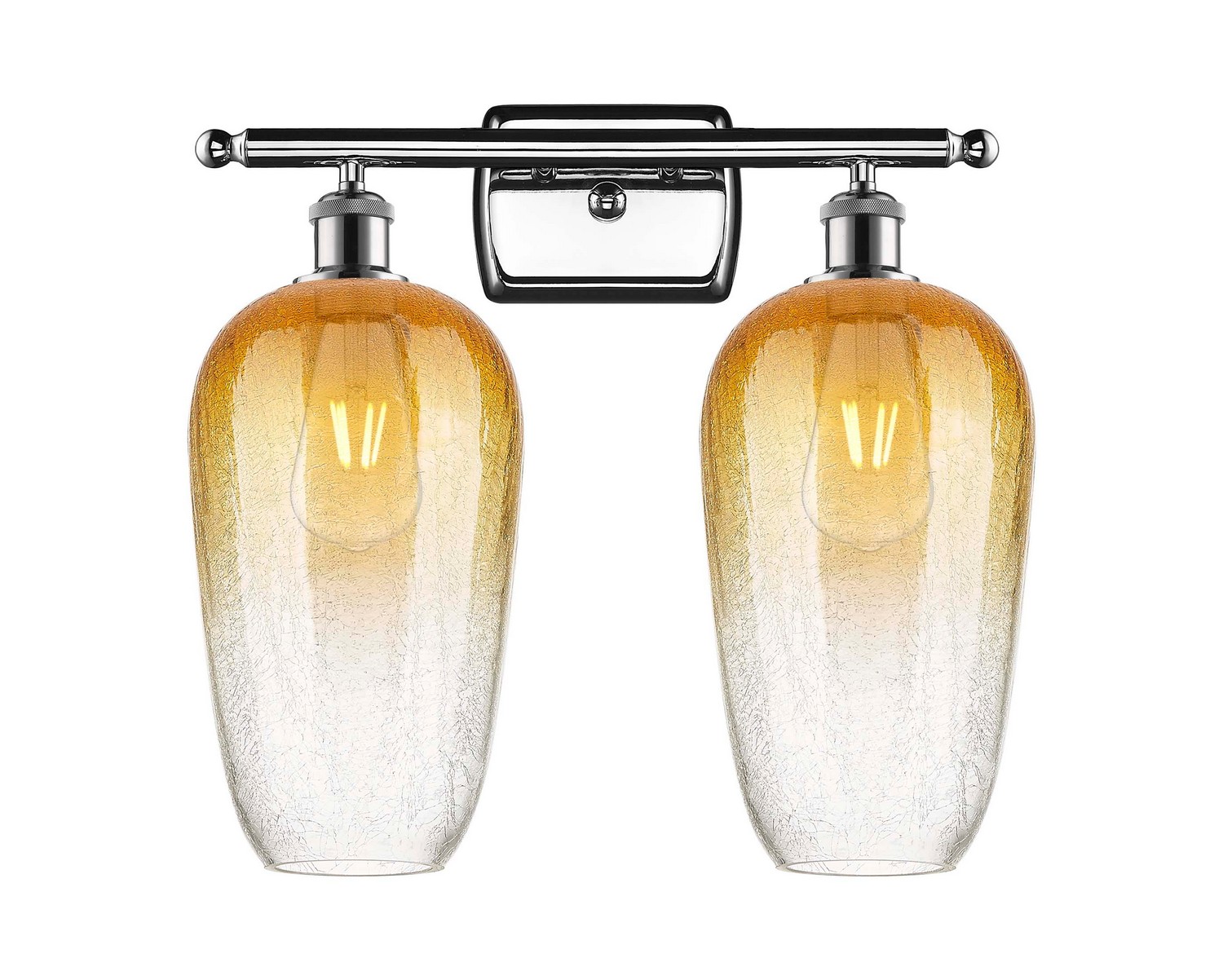 Two Light Bath Vanity by Innovations - Ballston Collection, Polished Chrome Finish - 516-2W-PC-G484-7AM