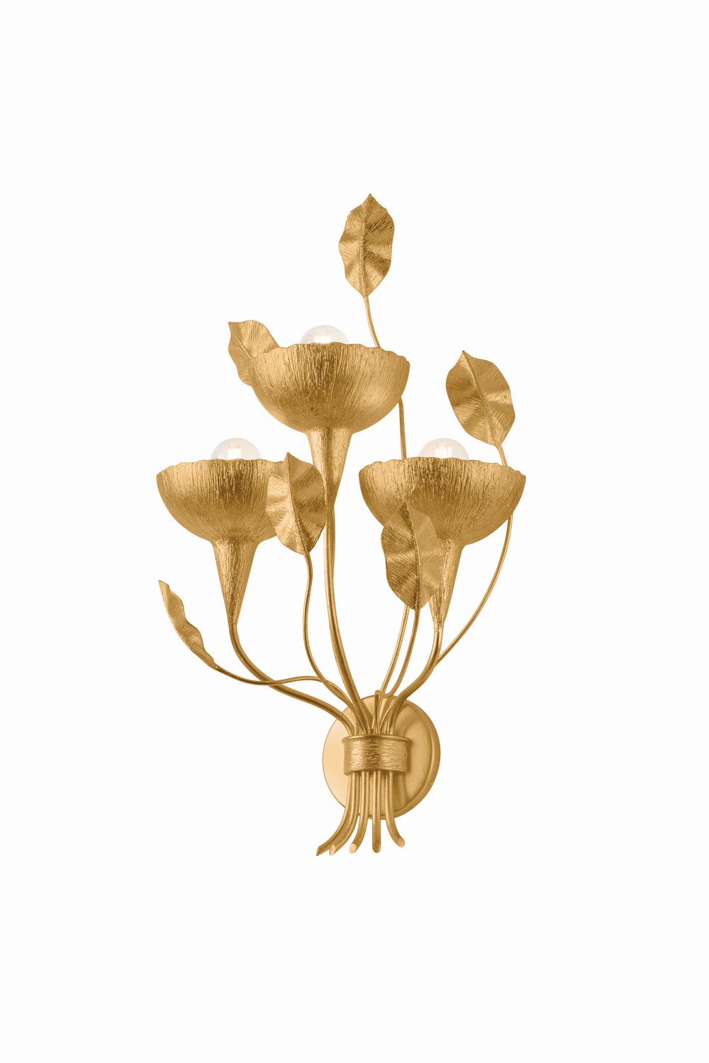 Photos - Chandelier / Lamp Corbett Lighting Vintage Gold Leaf Wall Sconce from the Innsbruck Collection 566-03-VGL 