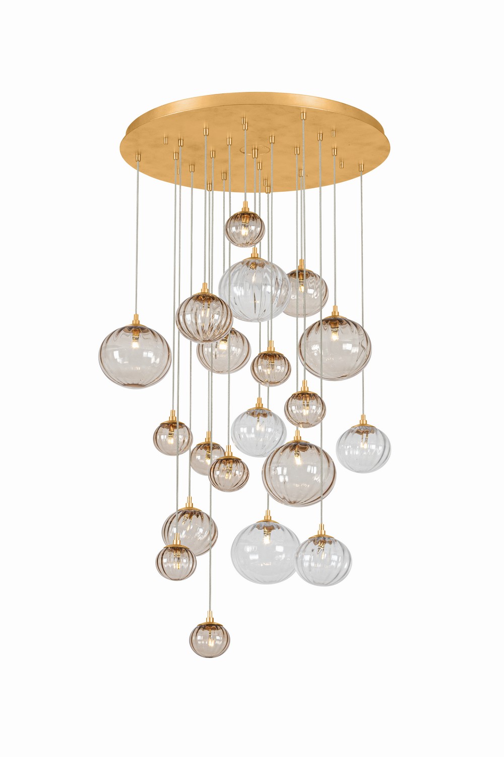 Photos - Chandelier / Lamp Corbett Lighting Vintage Gold Leaf LED Chandelier from the Istanbul Collection 571-29-VGL 