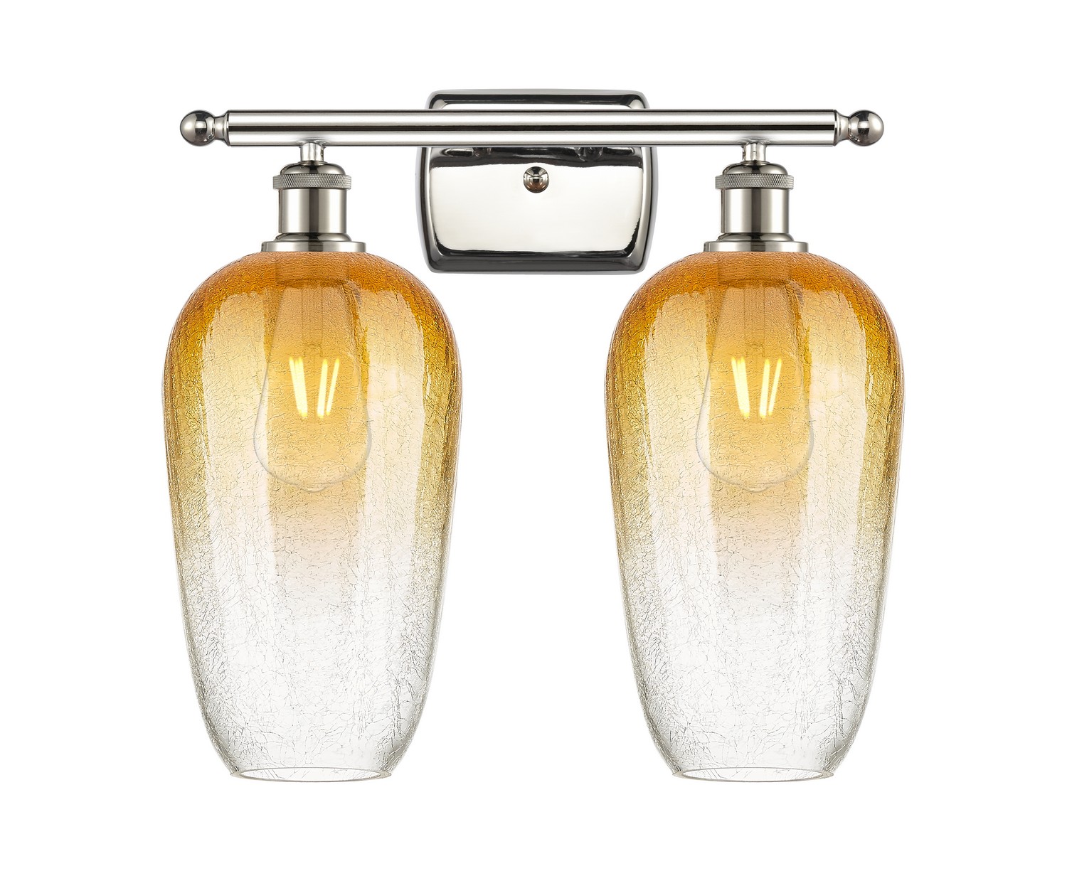 Two Light Bath Vanity by Innovations - Ballston Collection, Polished Nickel Finish - 516-2W-PN-G484-7AM