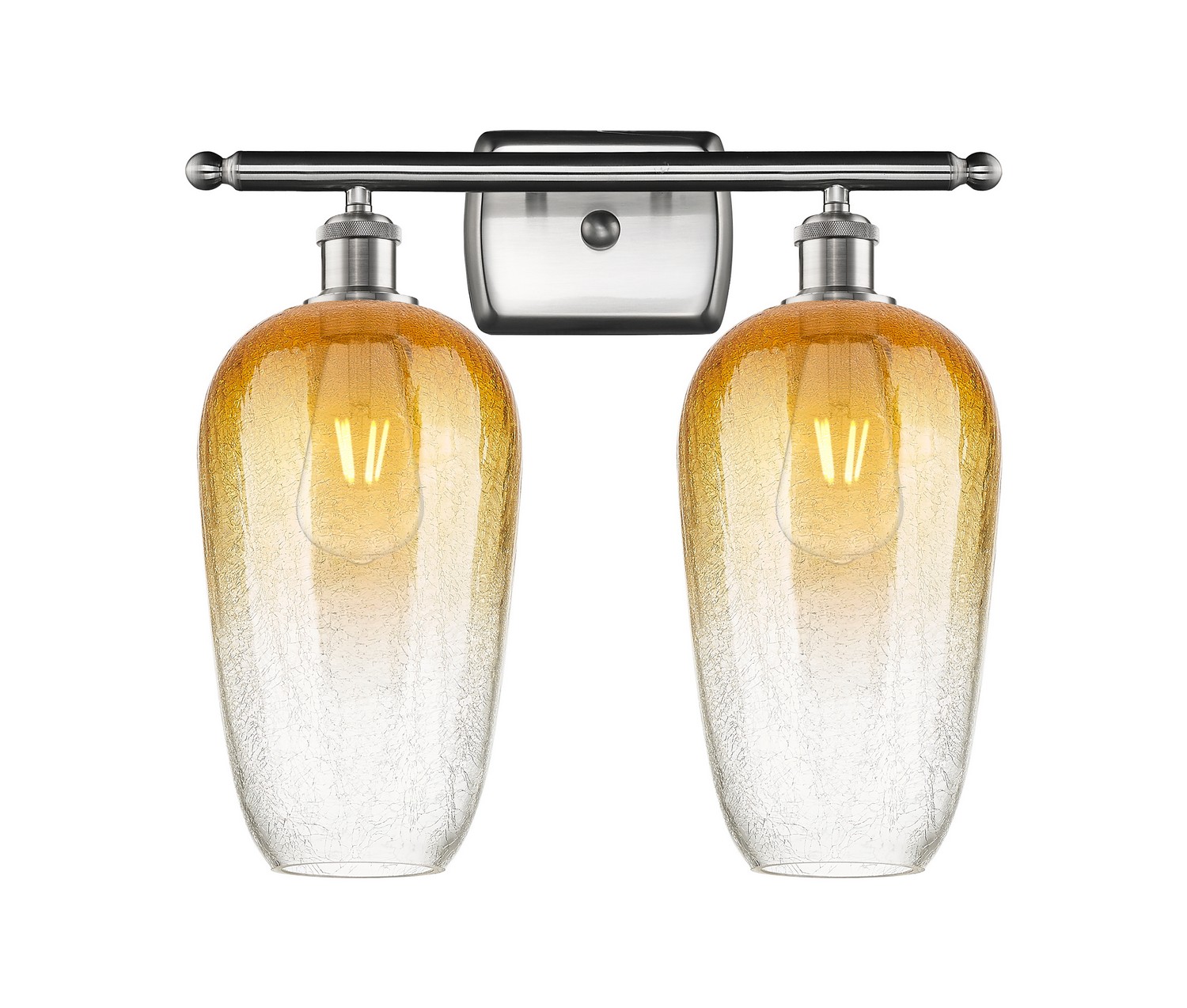 Two Light Bath Vanity by Innovations - Ballston Collection, Brushed Satin Nickel Finish - 516-2W-SN-G484-7AM