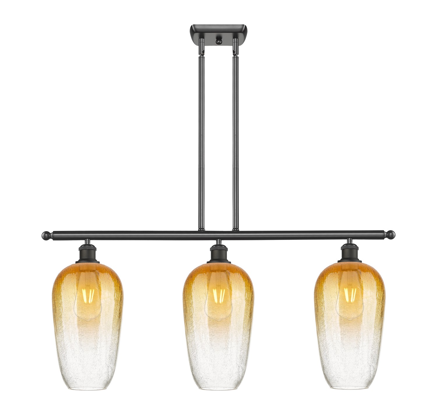 Three Light Island Pendant by Innovations - Ballston Collection, Oil Rubbed Bronze Finish - 516-3I-OB-G484-7AM