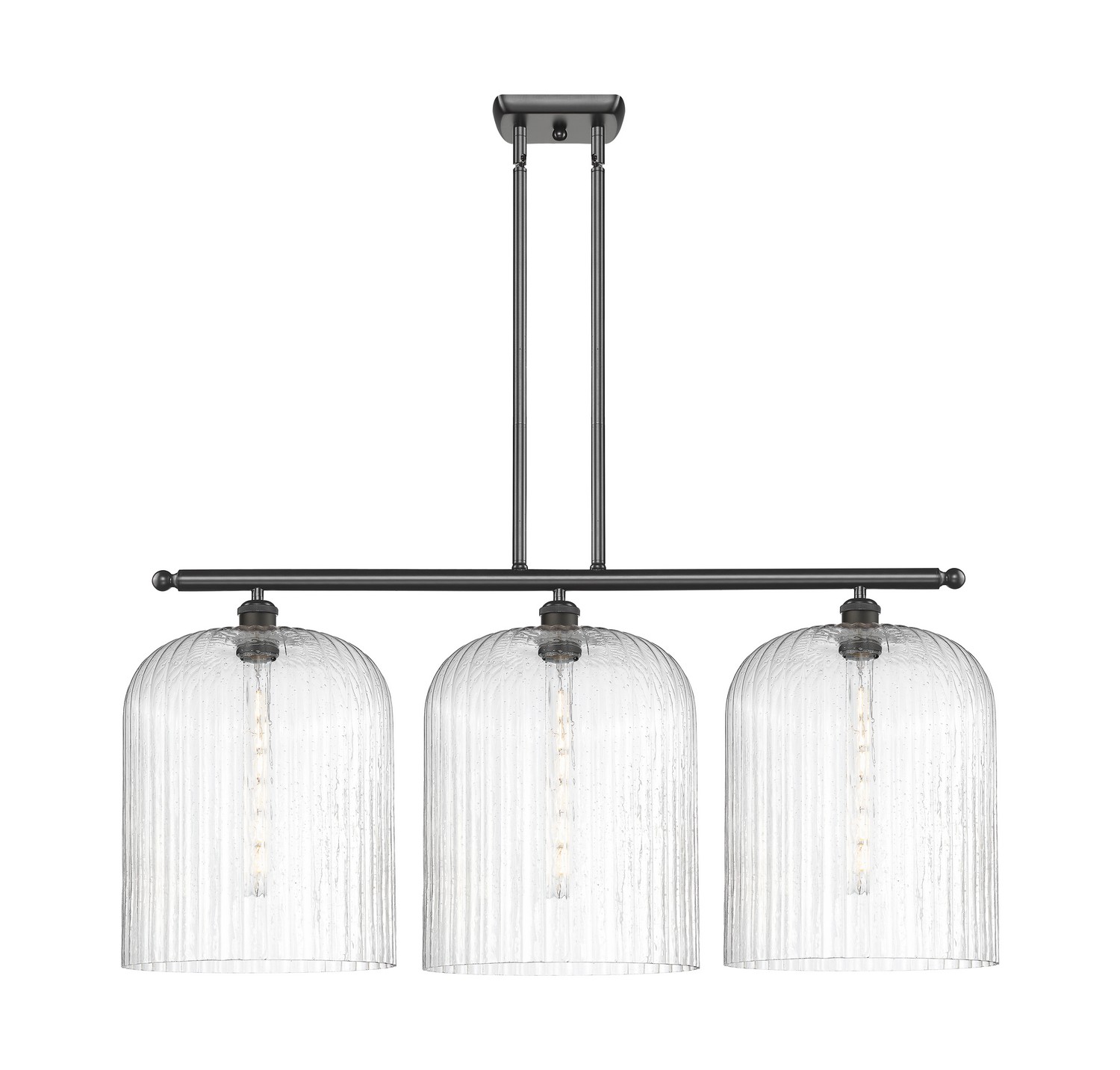 Three Light Island Pendant by Innovations - Ballston Collection, Oil Rubbed Bronze Finish - 516-3I-OB-G559-12SDY