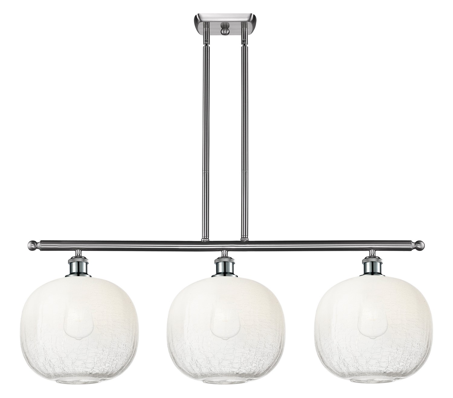 Three Light Island Pendant by Innovations - Ballston Collection, Brushed Satin Nickel Finish - 516-3I-SN-G481-10OP