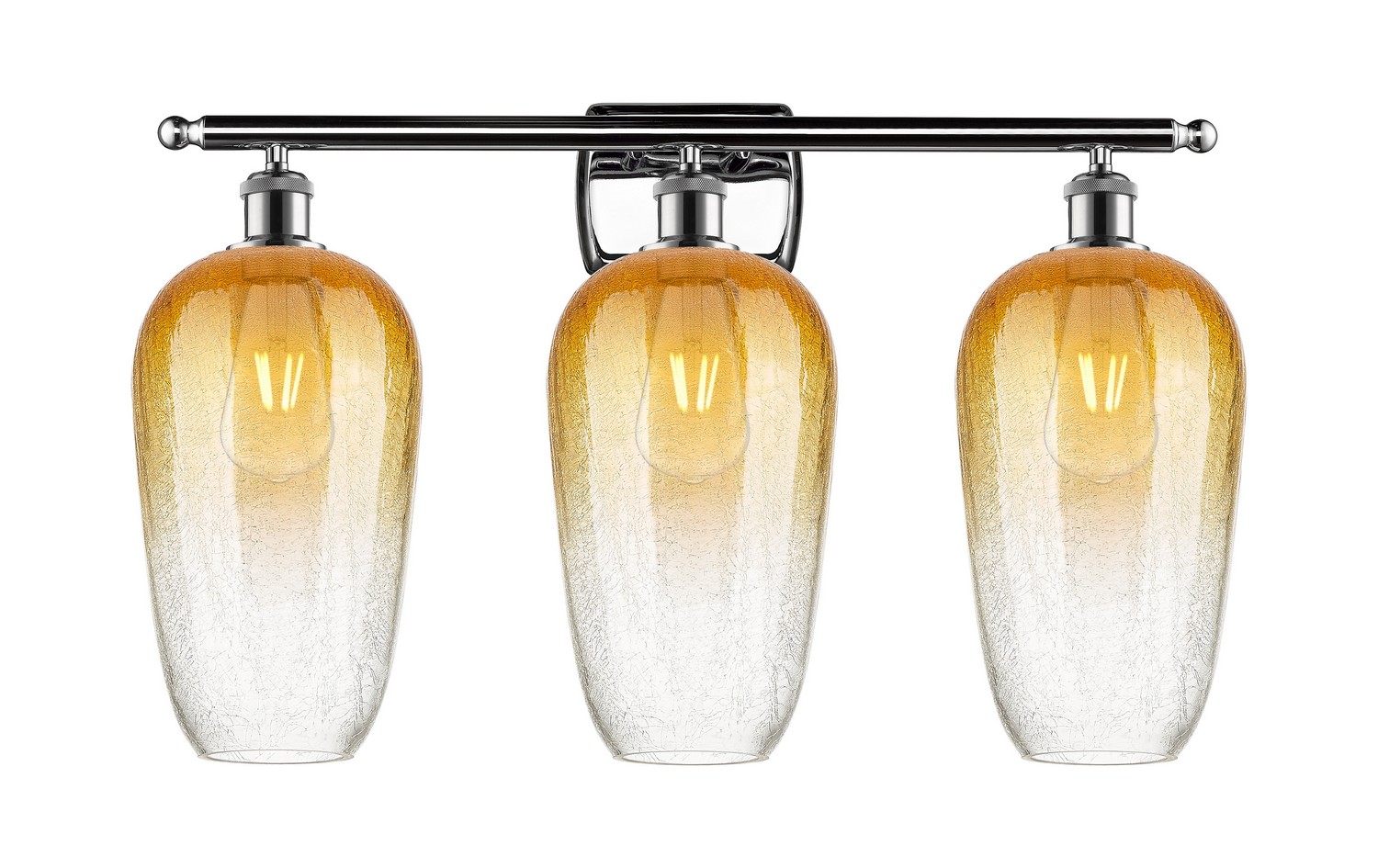 Three Light Bath Vanity by Innovations - Ballston Collection, Polished Chrome Finish - 516-3W-PC-G484-7AM