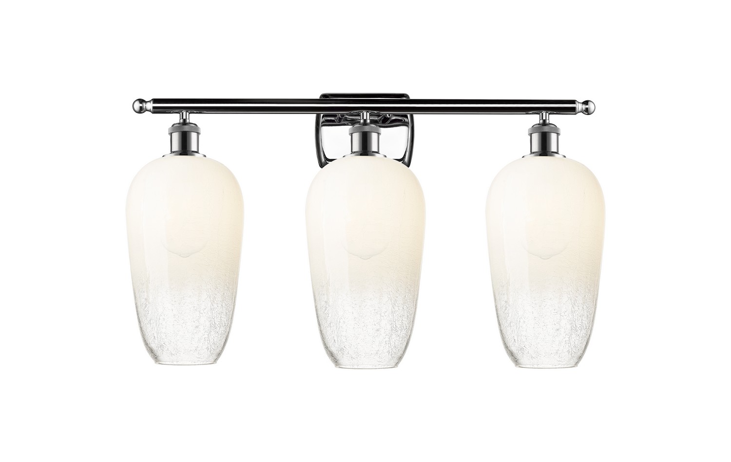 Three Light Bath Vanity by Innovations - Ballston Collection, Polished Chrome Finish - 516-3W-PC-G484-7OP