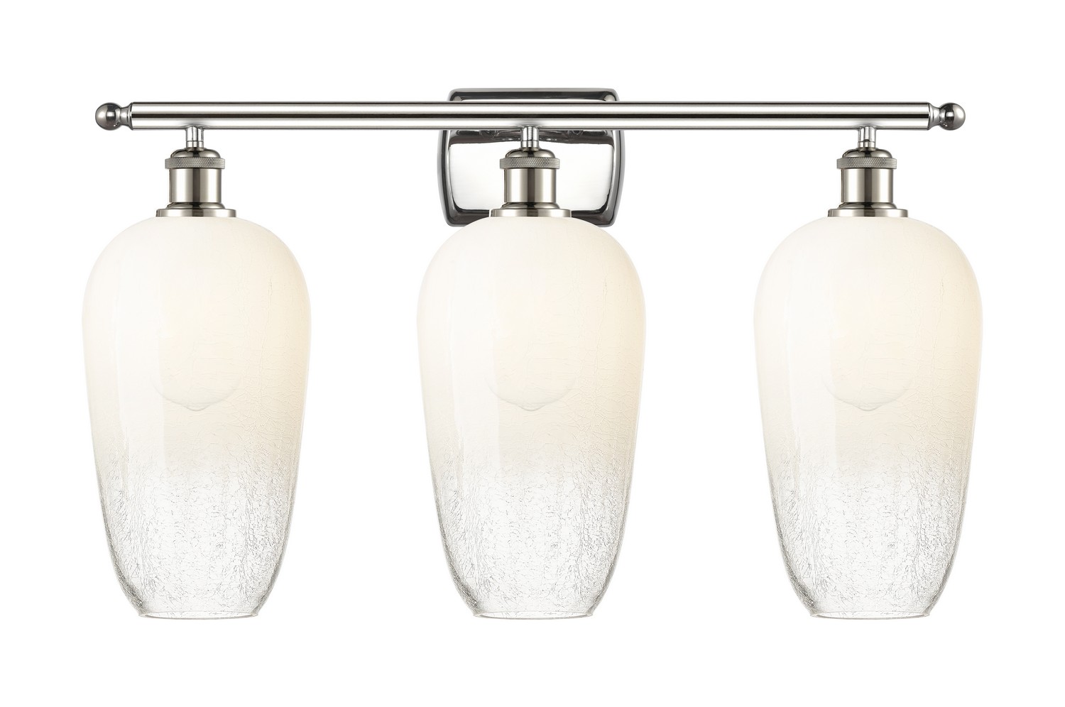 Three Light Bath Vanity by Innovations - Ballston Collection, Polished Nickel Finish - 516-3W-PN-G484-7OP
