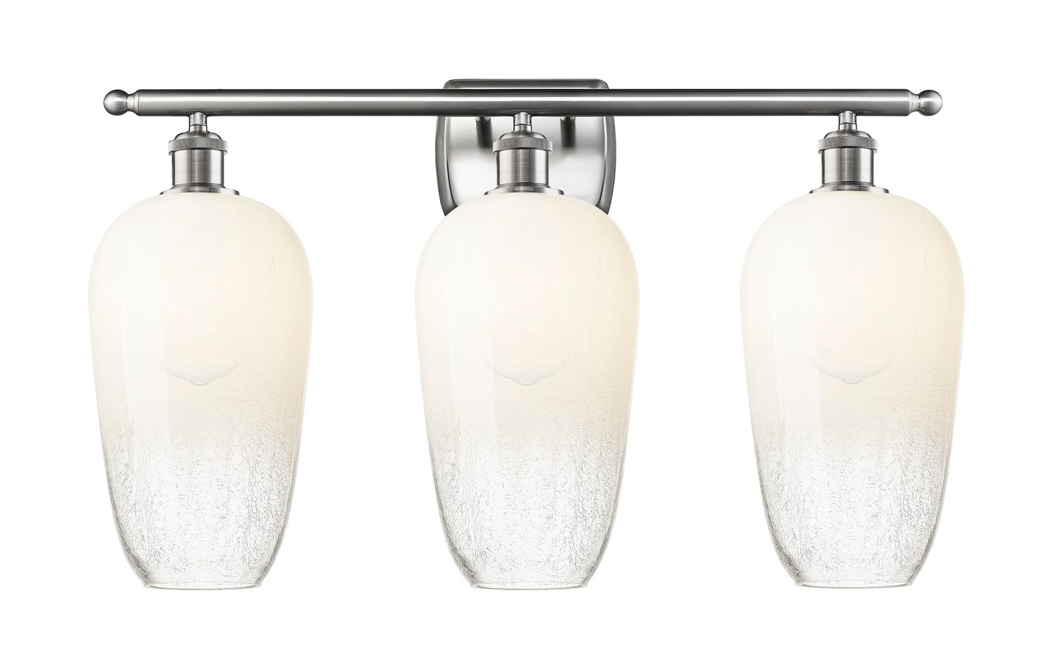 Three Light Bath Vanity by Innovations - Ballston Collection, Brushed Satin Nickel Finish - 516-3W-SN-G484-7OP