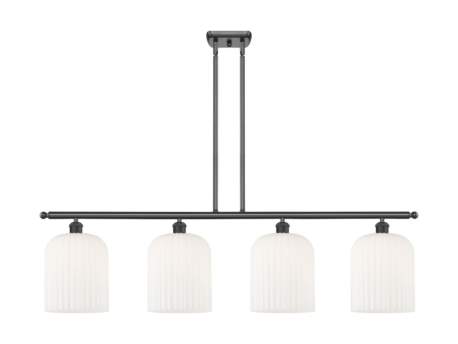 Four Light Island Pendant by Innovations - Ballston Collection, Oil Rubbed Bronze Finish - 516-4I-OB-G559-8GWH