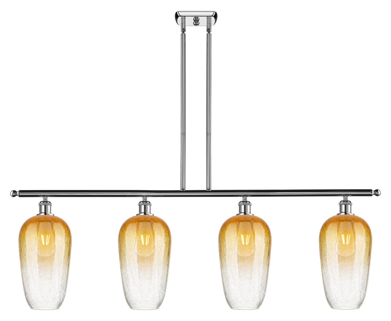 Four Light Island Pendant by Innovations - Ballston Collection, Polished Chrome Finish - 516-4I-PC-G484-7AM