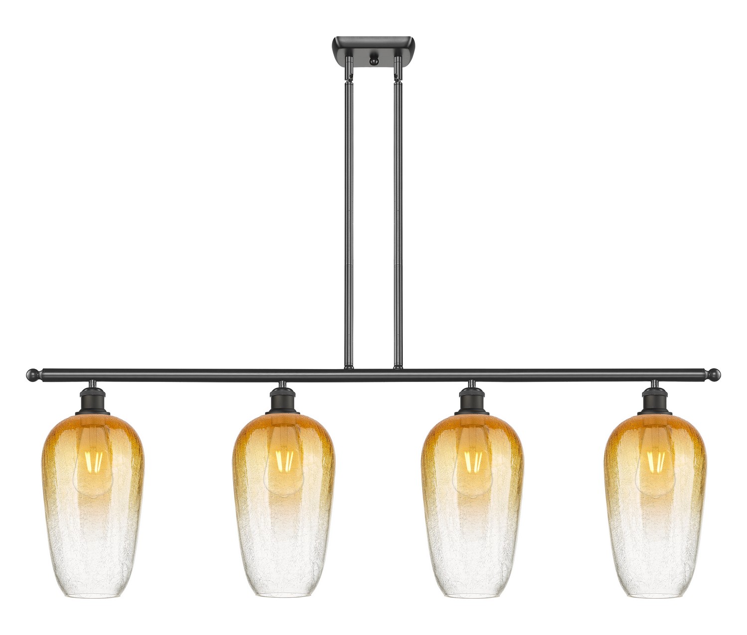 Four Light Island Pendant by Innovations - Ballston Collection, Oil Rubbed Bronze Finish - 516-4I-OB-G484-7AM