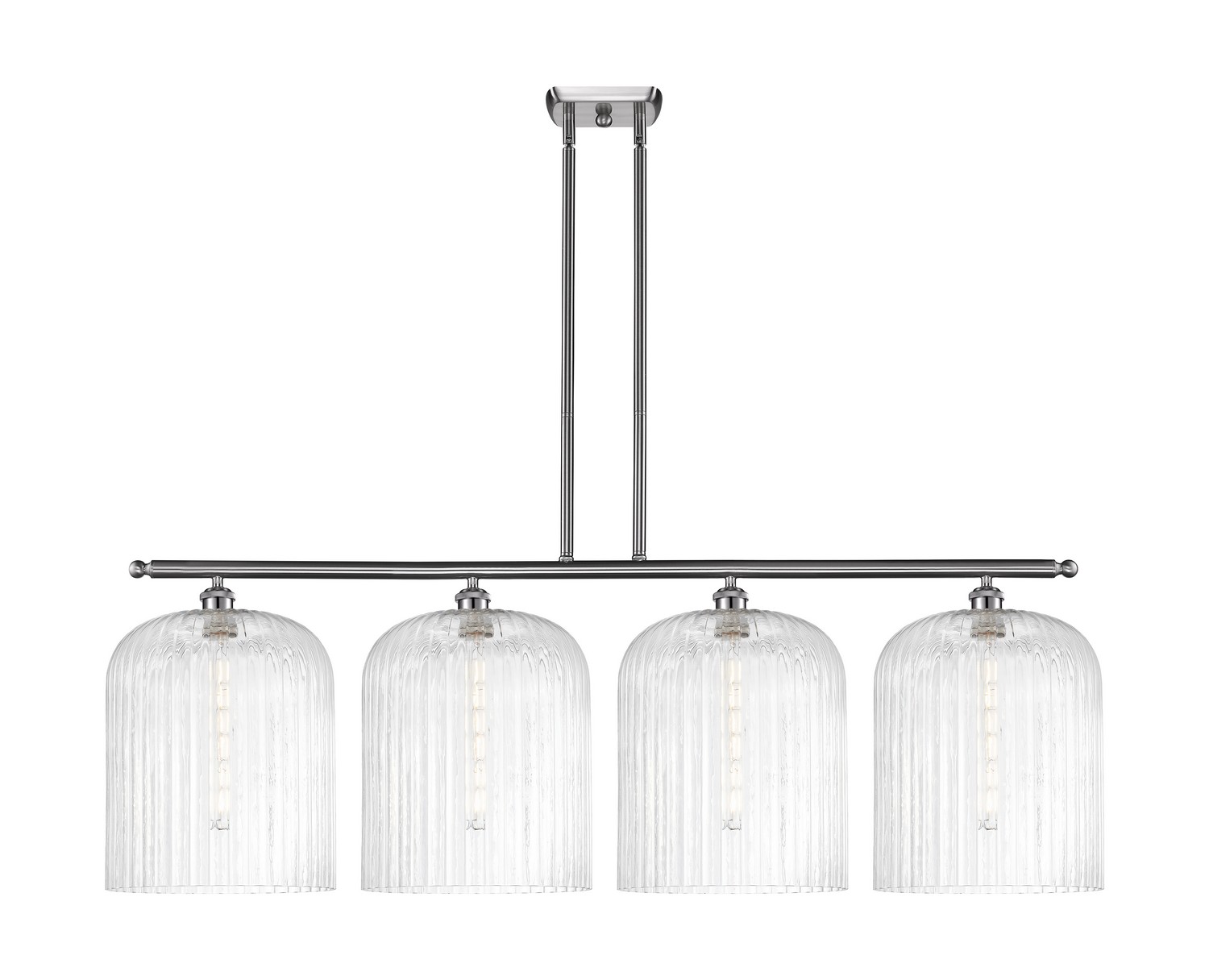 Four Light Island Pendant by Innovations - Ballston Collection, Brushed Satin Nickel Finish - 516-4I-SN-G559-12CL