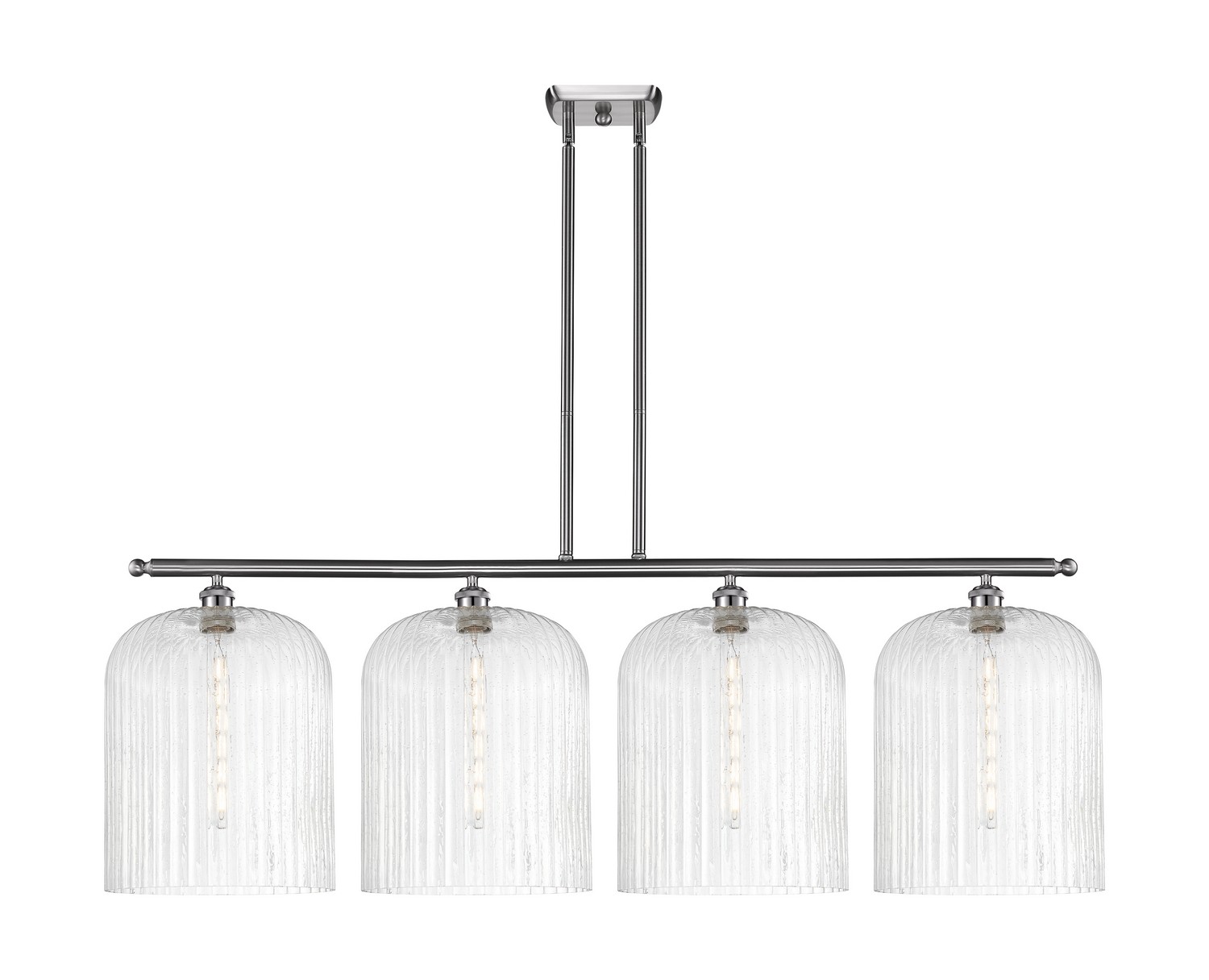 Four Light Island Pendant by Innovations - Ballston Collection, Brushed Satin Nickel Finish - 516-4I-SN-G559-12SDY