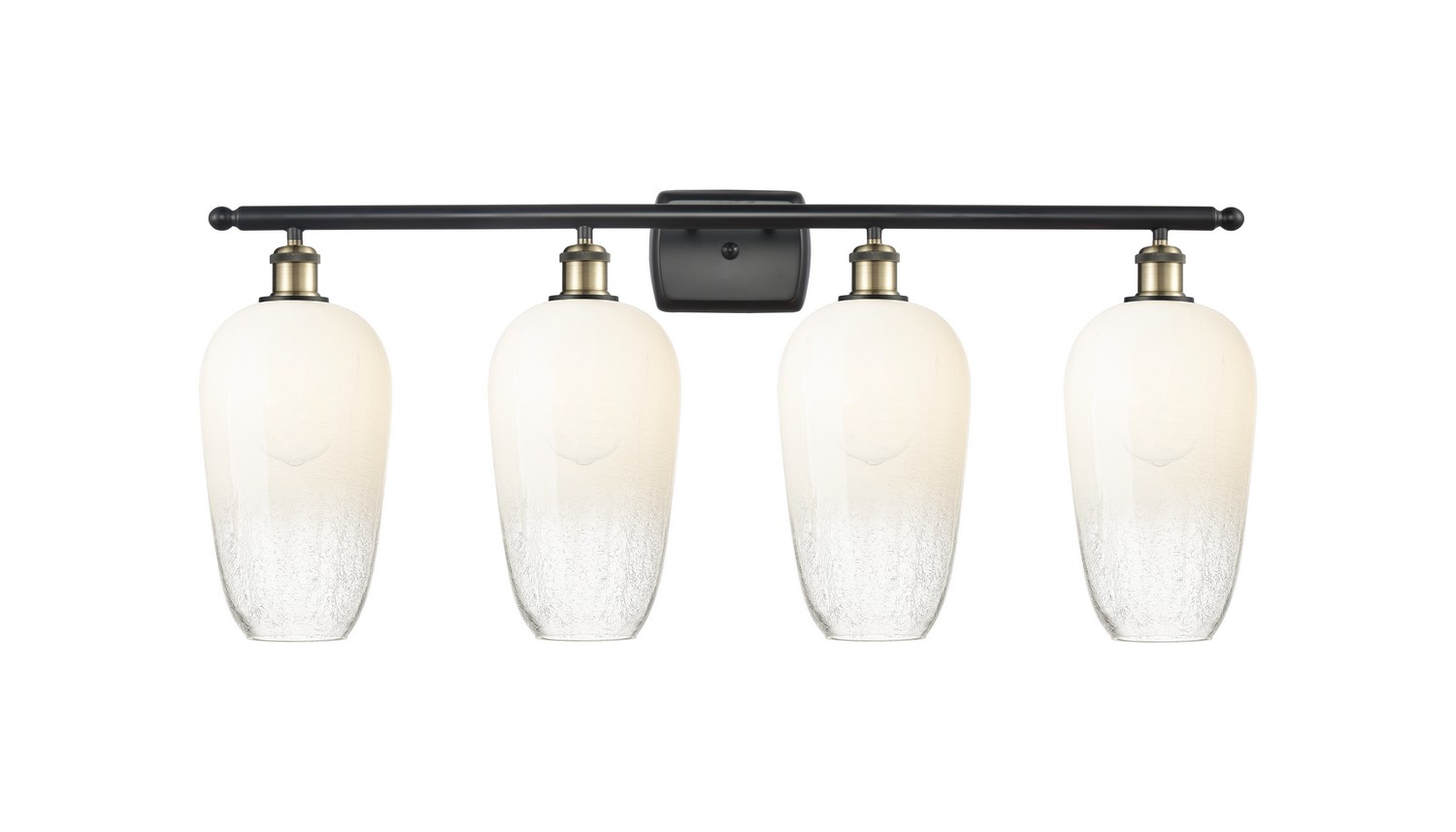 Four Light Bath Vanity by Innovations - Ballston Collection, Black Antique Brass Finish - 516-4W-BAB-G484-7OP
