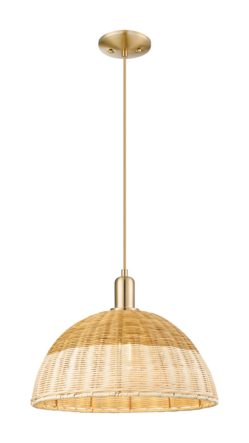 One Light Mini Pendant by Innovations - Arcadia Collection, Champagne Bronze Finish - 716-1P-CB-NBD2-16-NAT