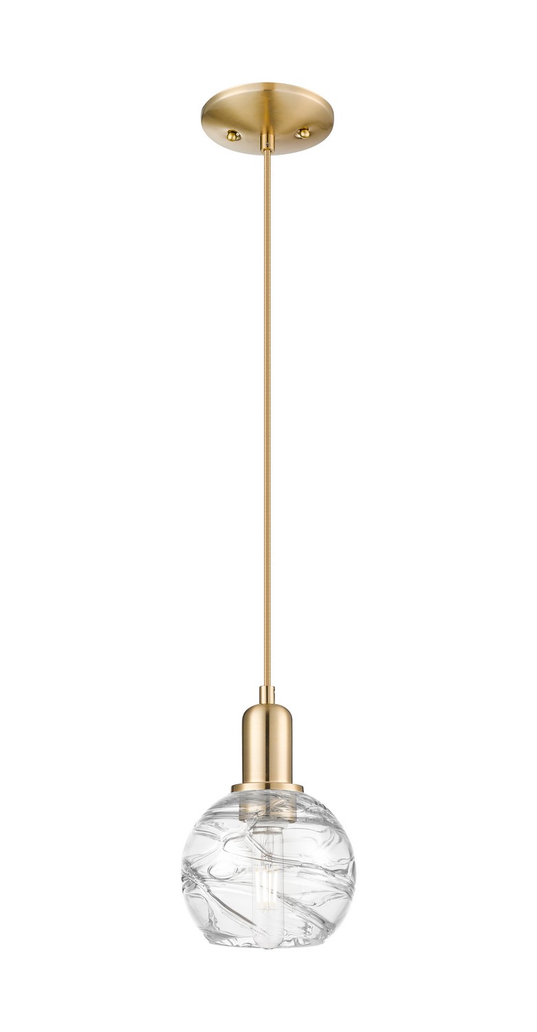 One Light Mini Pendant by Innovations - Arcadia Collection, Champagne Bronze Finish - 716-1P-CB-G1213-6CL