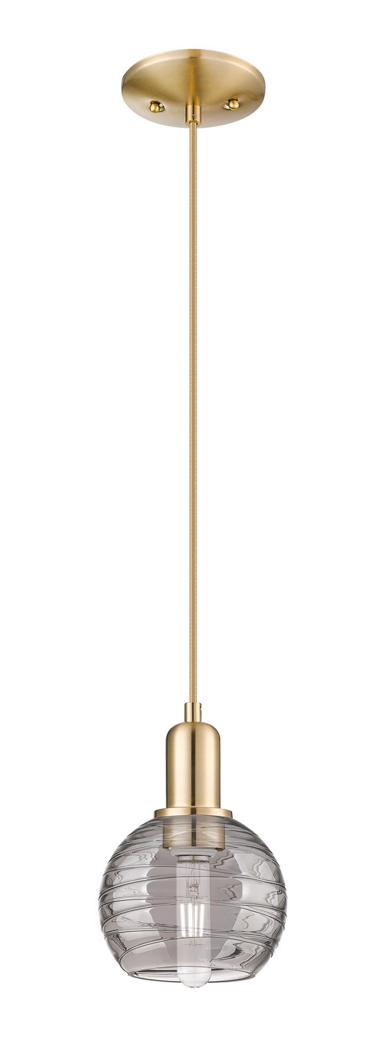 One Light Mini Pendant by Innovations - Arcadia Collection, Champagne Bronze Finish - 716-1P-CB-G1213-6SM