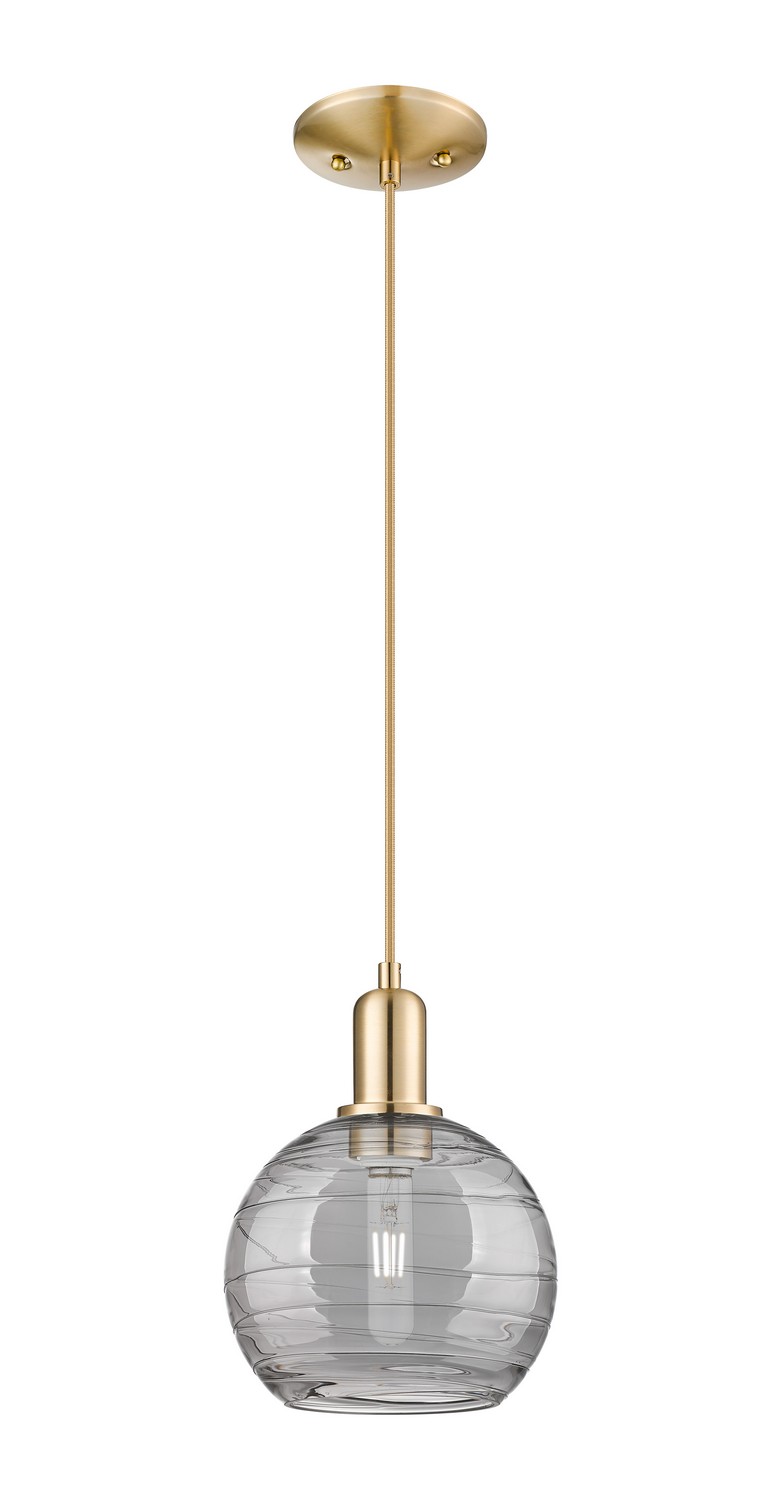 One Light Mini Pendant by Innovations - Arcadia Collection, Champagne Bronze Finish - 716-1P-CB-G1213-8CL