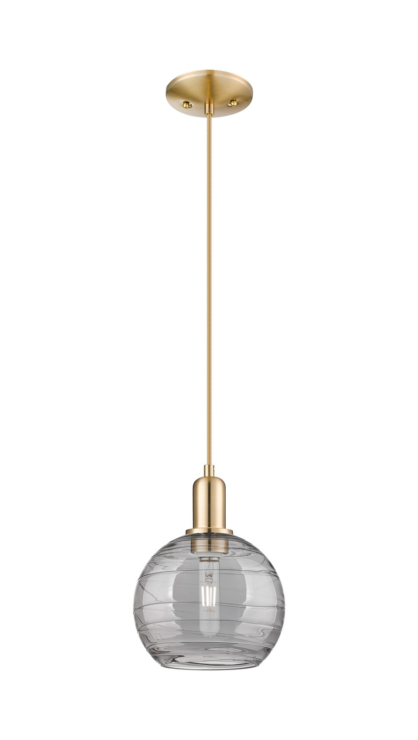 One Light Mini Pendant by Innovations - Arcadia Collection, Champagne Bronze Finish - 716-1P-CB-G1213-8SM