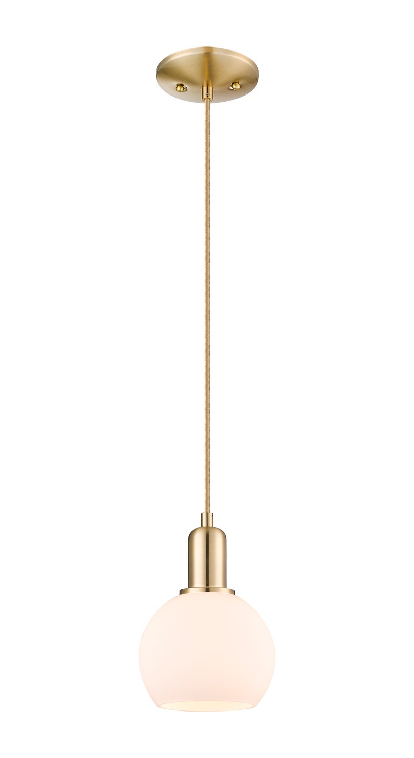 One Light Mini Pendant by Innovations - Arcadia Collection, Champagne Bronze Finish - 716-1P-CB-G121-6