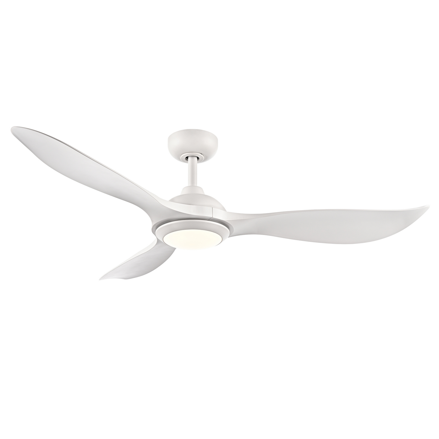 Photos - Chandelier / Lamp Millennium Lighting Matte White 52" Ceiling Fan from the Wynleaf Collection 1077WLED-MWW-MWW