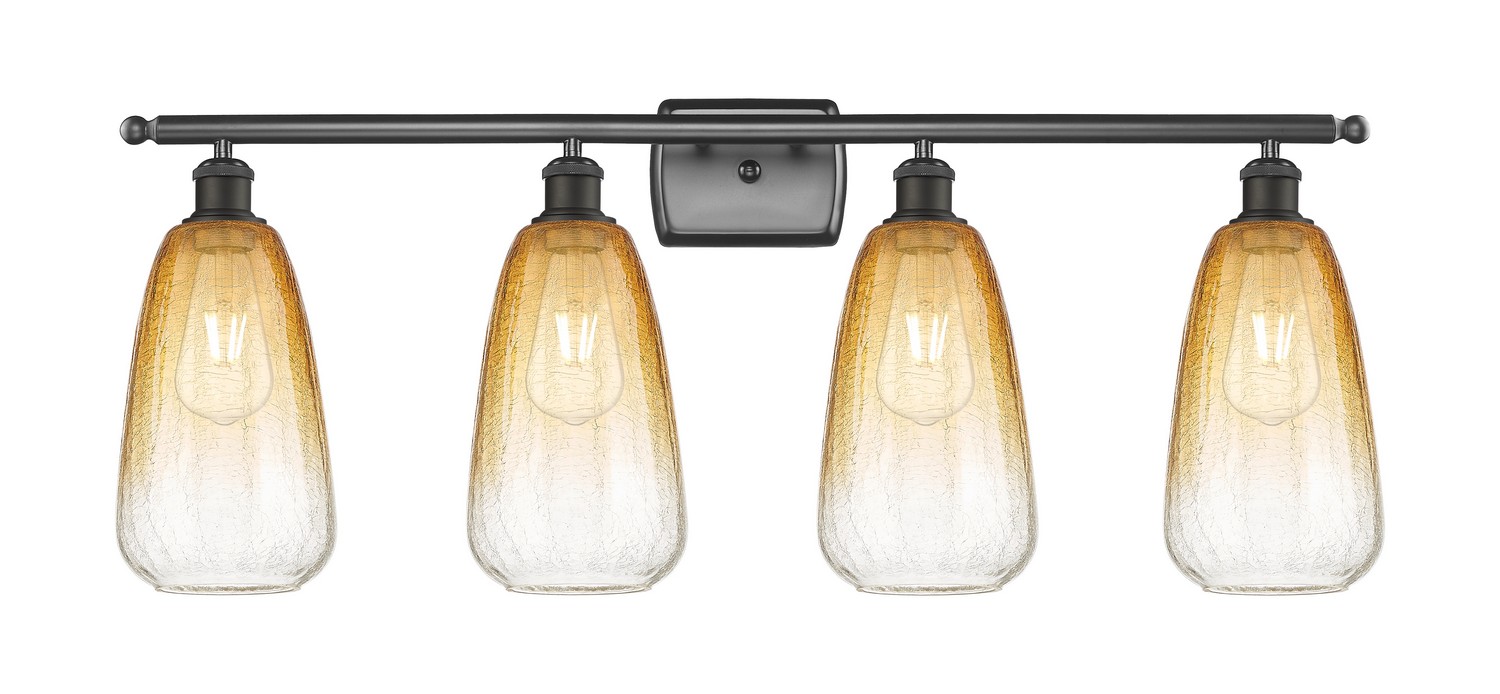 Four Light Bath Vanity by Innovations - Ballston Collection, Oil Rubbed Bronze Finish - 516-4W-OB-G480-6AM