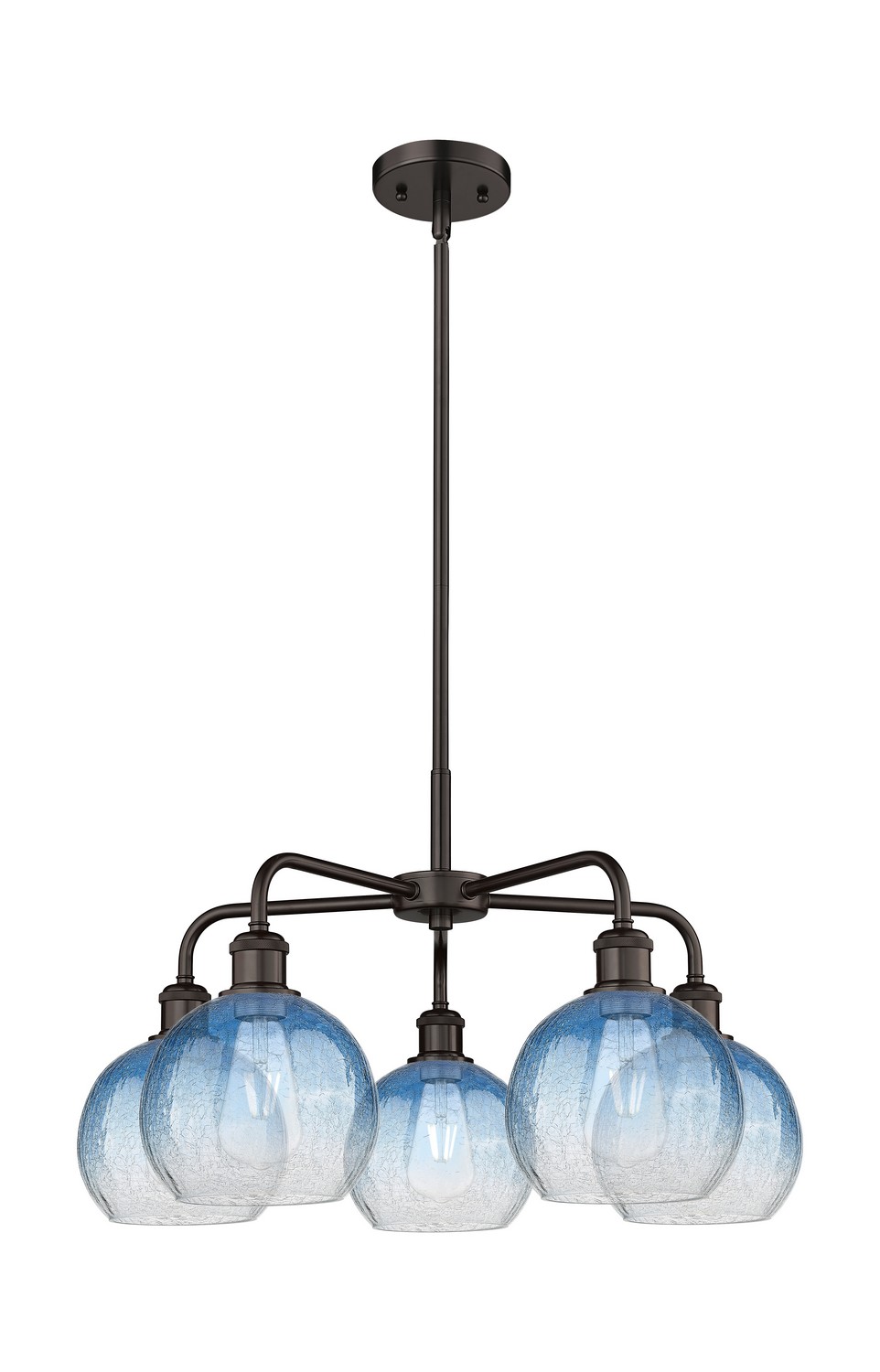 Five Light Chandelier by Innovations - Ballston Collection, Oil Rubbed Bronze Finish - 516-5CR-OB-G483-8SB