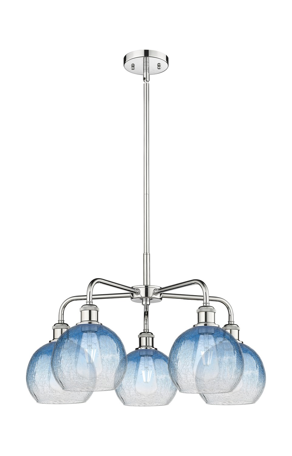 Five Light Chandelier by Innovations - Ballston Collection, Polished Chrome Finish - 516-5CR-PC-G483-8SB