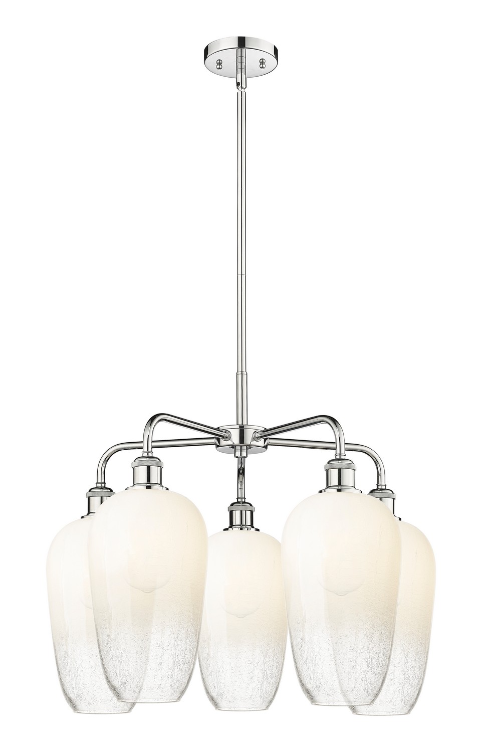Five Light Chandelier by Innovations - Ballston Collection, Polished Chrome Finish - 516-5CR-PC-G484-7OP