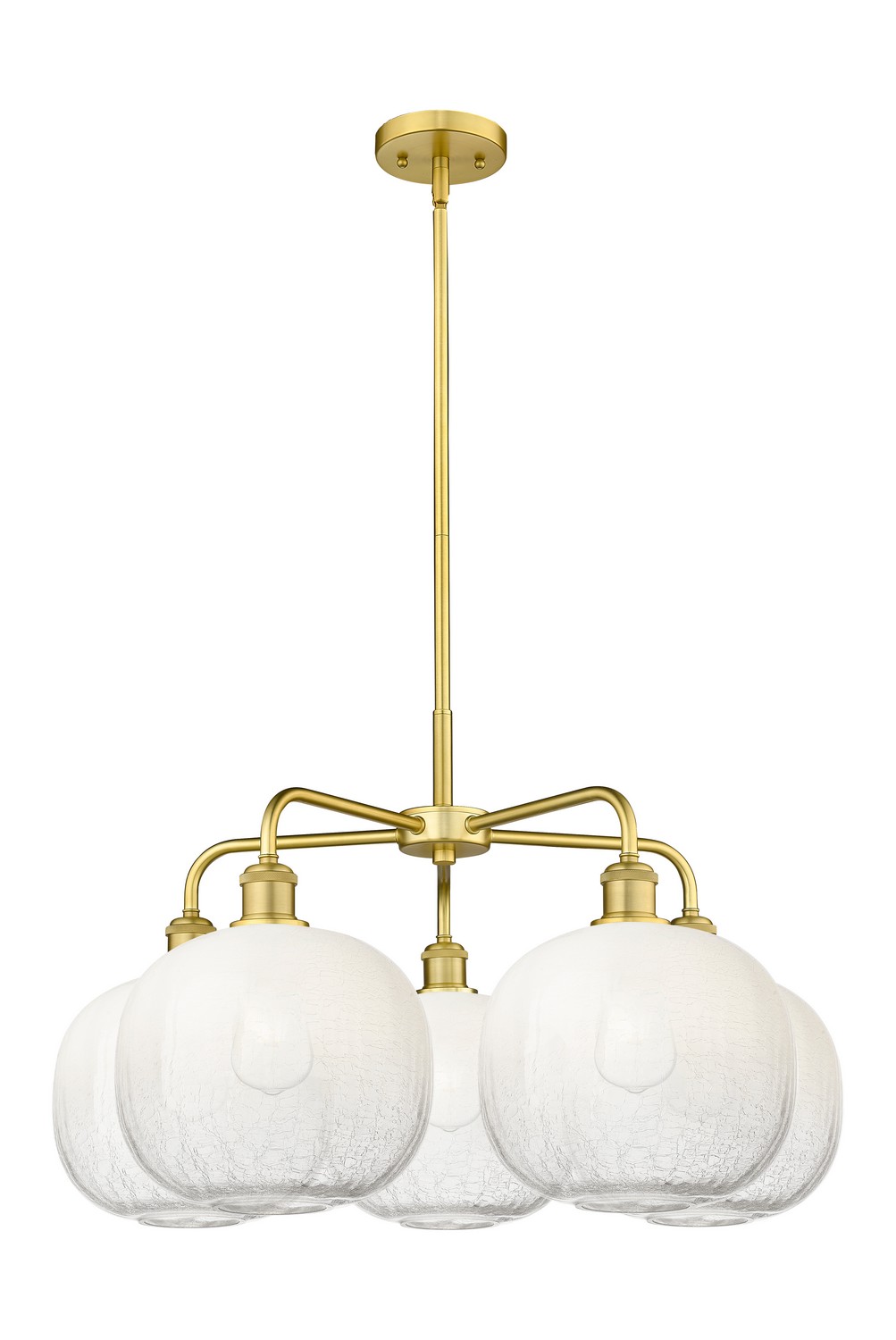 Five Light Chandelier by Innovations - Ballston Collection, Satin Gold Finish - 516-5CR-SG-G481-10OP