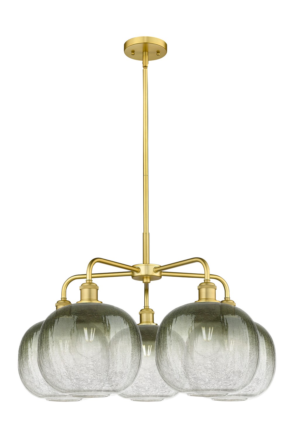 Five Light Chandelier by Innovations - Ballston Collection, Satin Gold Finish - 516-5CR-SG-G481-10SL
