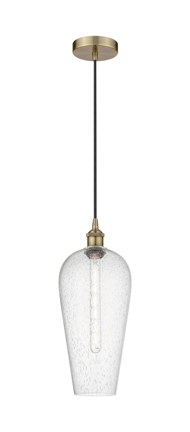 One Light Mini Pendant by Innovations - Edison Collection, Antique Brass Finish - 616-1P-AB-G456-8SDY