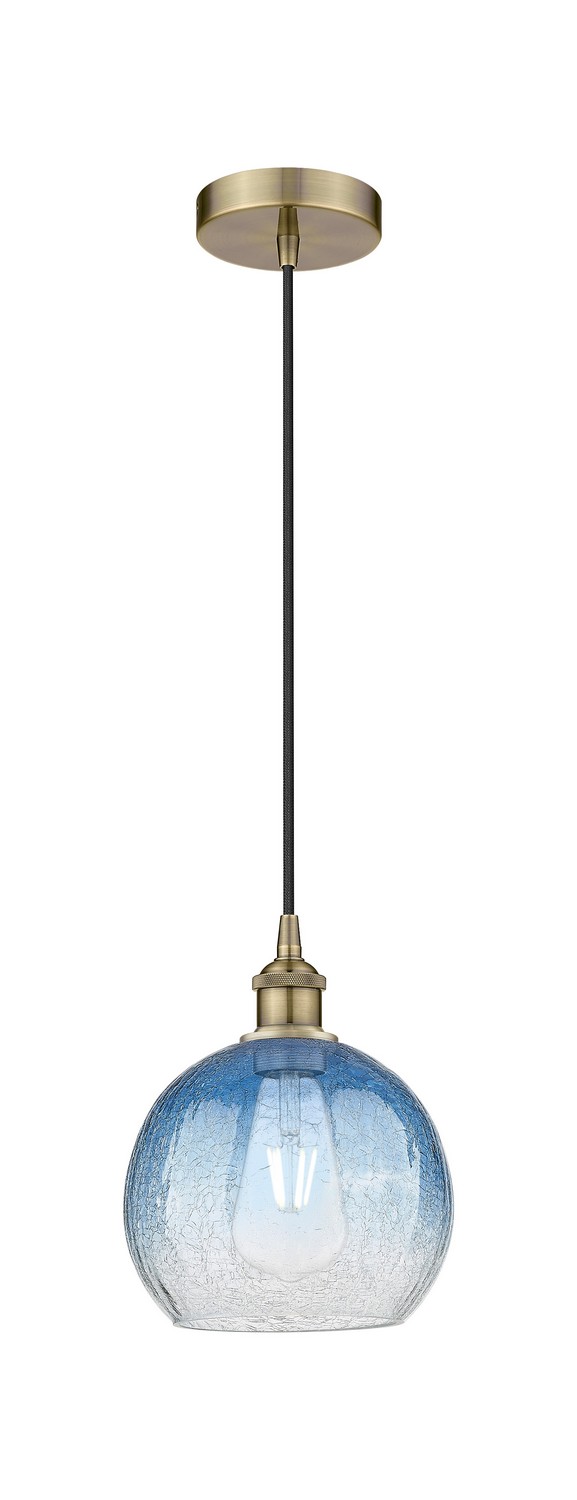 One Light Mini Pendant by Innovations - Edison Collection, Antique Brass Finish - 616-1P-AB-G483-8SB