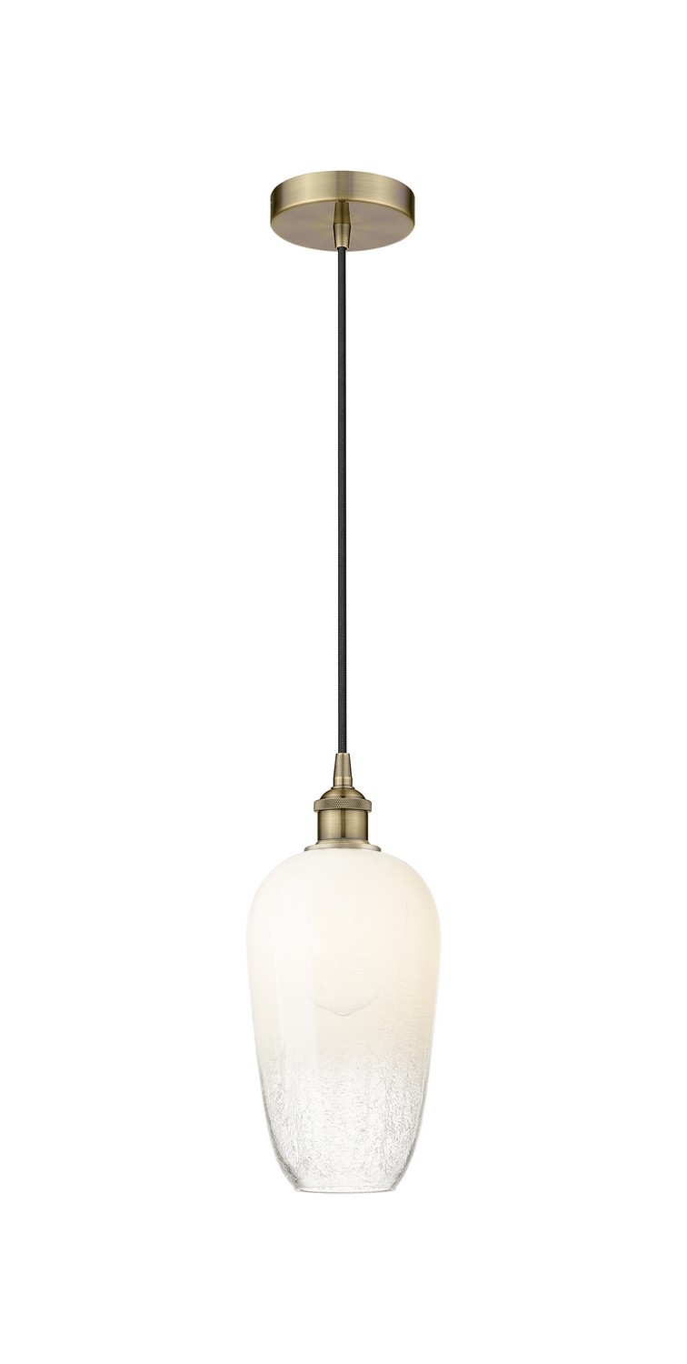 One Light Mini Pendant by Innovations - Edison Collection, Antique Brass Finish - 616-1P-AB-G484-7OP