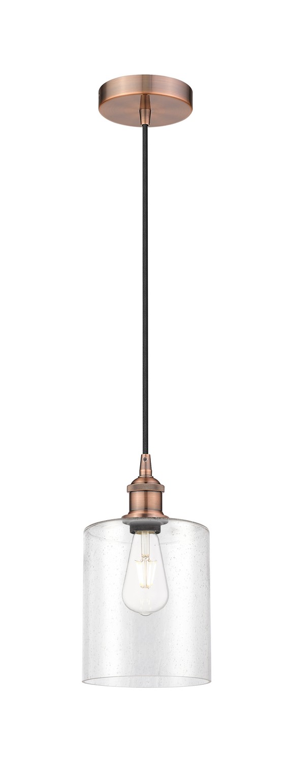One Light Mini Pendant by Innovations - Edison Collection, Antique Copper Finish - 616-1P-AC-G4424-7