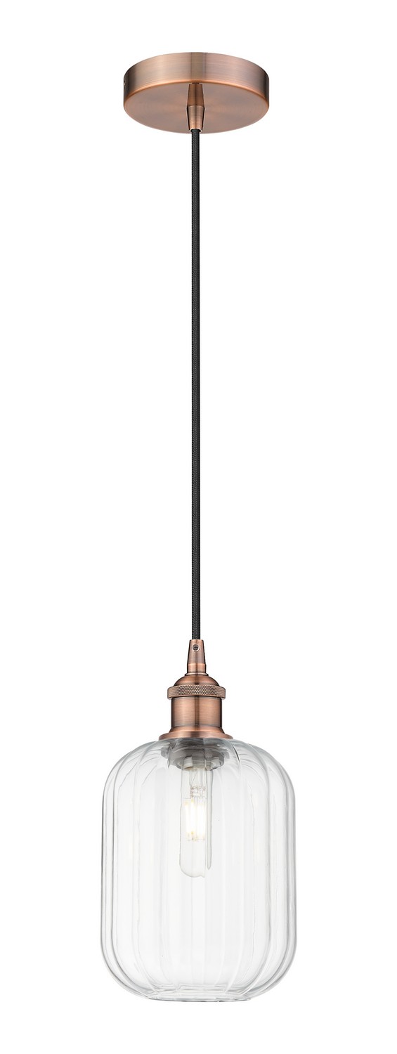 One Light Mini Pendant by Innovations - Edison Collection, Antique Copper Finish - 616-1P-AC-G460-7CL