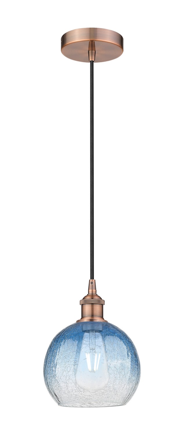 One Light Mini Pendant by Innovations - Edison Collection, Antique Copper Finish - 616-1P-AC-G483-8SB