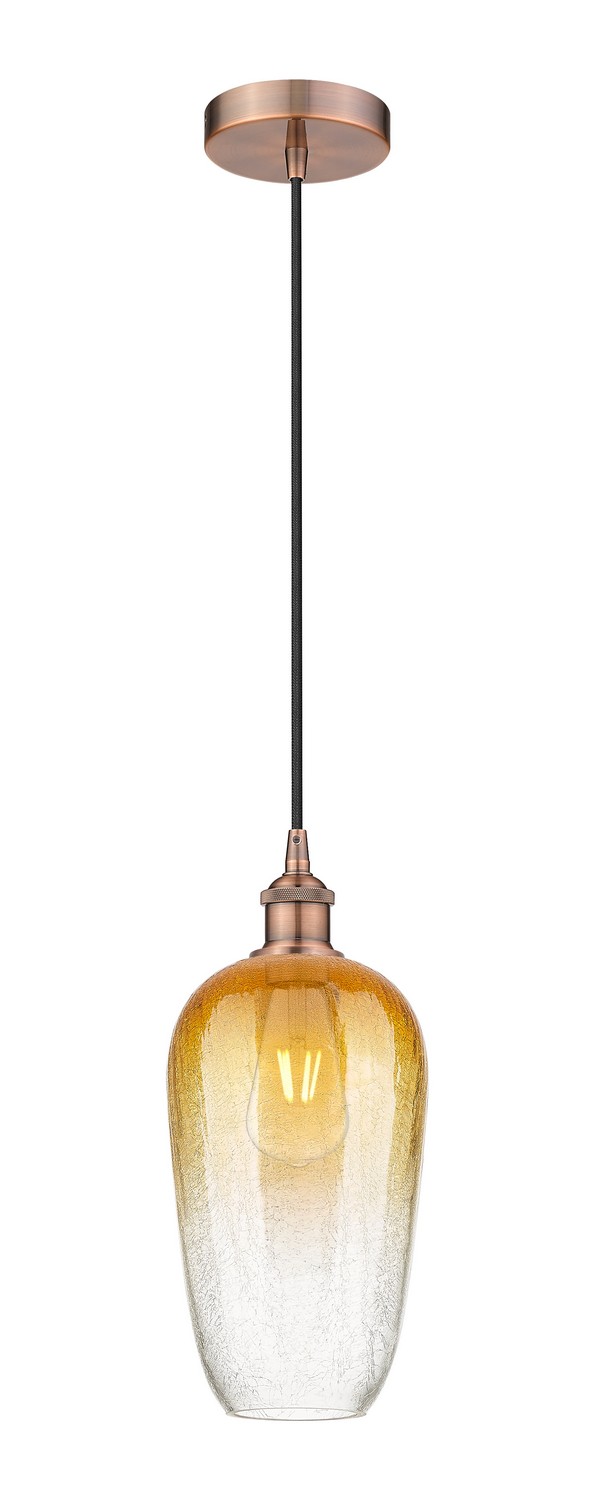 One Light Mini Pendant by Innovations - Edison Collection, Antique Copper Finish - 616-1P-AC-G484-7AM