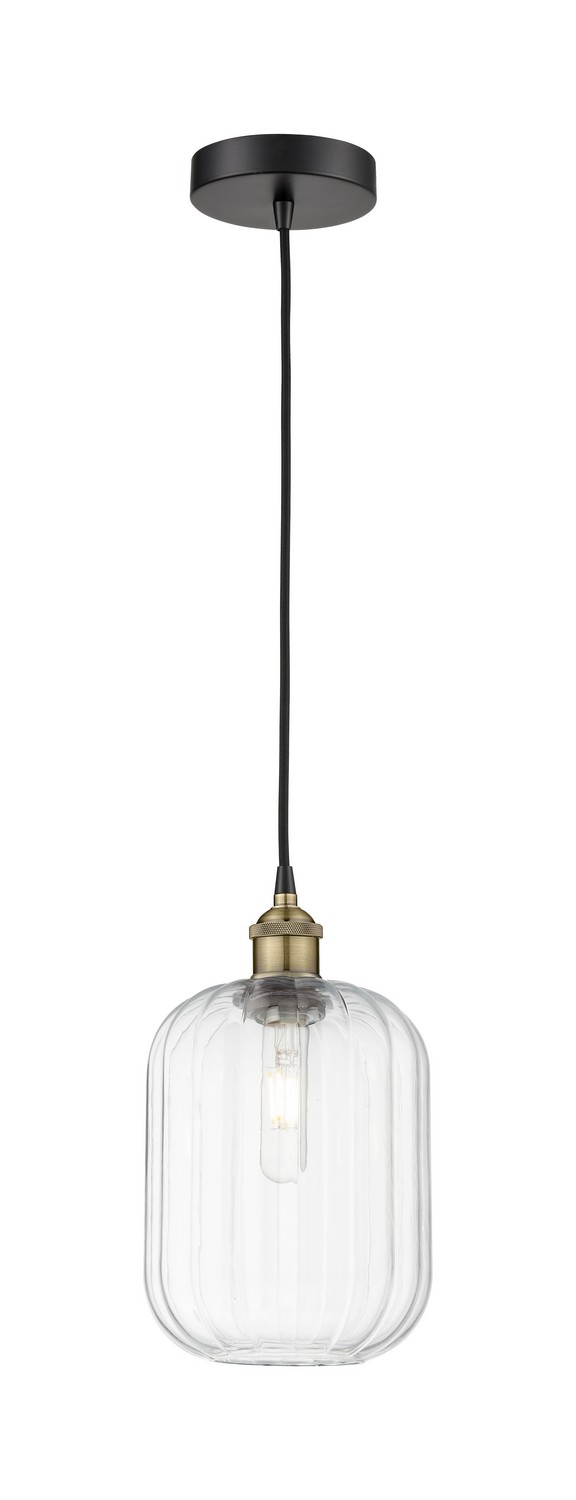 One Light Mini Pendant by Innovations - Edison Collection, Black Antique Brass Finish - 616-1P-BAB-G460-7CL